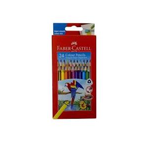 Faber-Castell Triangular Colour Pencils-Pack of 24 (Assorted)