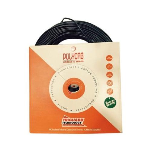 Polycab FR PVC Insulated Flexible Cable 10 Sqmm 1 Core Black 1 mtr
