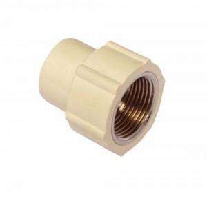 Ashirvad Reducing Female Adapter 70000499 Flowguard Plus Brass Threaded 1 x 1/2 Inch CPVC 25 x 15 mm