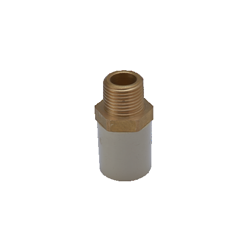 Ashirvad Reducing Male Adapter 70003254 Flowguard Plus  Brass Threaded ( Ring Type ) 3/4 x 1/2 Inch CPVC 20 x 15 mm
