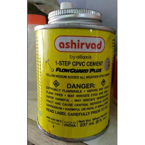 Ashirvad 1 Step Flowguard Plus CPVC Yellow Medium Solvent Cement 946 ml Tin 70002469