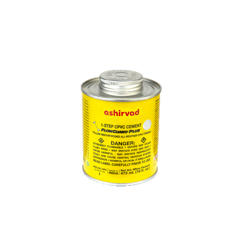 Ashirvad Solvent Cement 70002468 1 Step Flowguard Plus CPVC Yellow Medium 473ml Tin