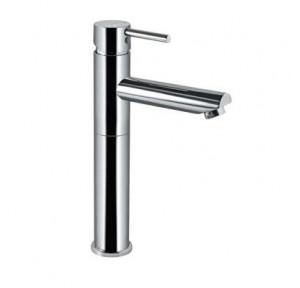 Jaquar Florentine Single Lever High Neck Basin Mixer Without Pop-up Waste 150mm Extended Body and 600mm Long Braided Hoses FLR-CHR-5005NB