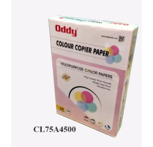Oddy UnCoated Dyed Color Papers Pack Of 100 Sheet, GSM - 75 And 80, CL75A4100, Yellow
