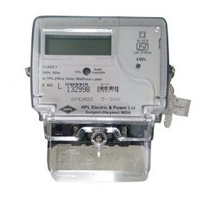 HPL Single Phase 2 Wire 10-60 A Electronic Energy kWH Meter, LCD Display, Model No. SPEM36