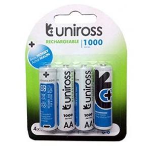 Uniross Rechargeable Battery AA 1000 Series 1.2V 600mAh