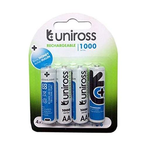 Uniross Rechargeable Battery AA 1000 Series 1.2V 600mAh