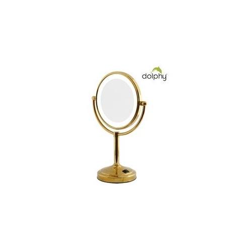 Dolphy Vanity Mirror 2 Sided Gold 8 Inch, DMMR0026