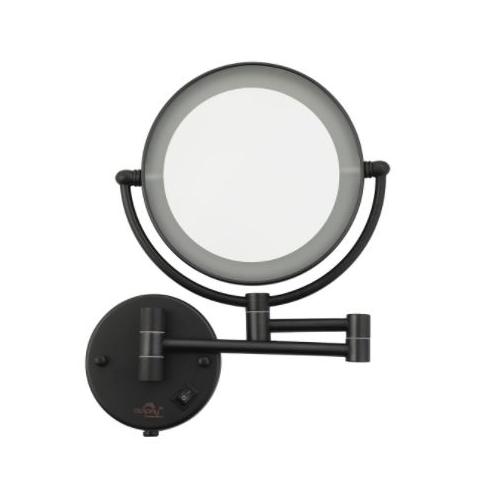 Dolphy LED 5x Magnifying Mirror Brass Black 8 Inch, DMMR0032