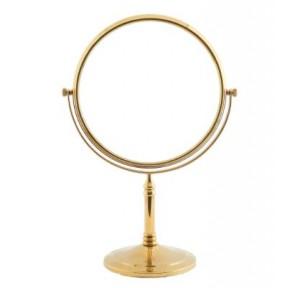 Dolphy Shaving & Makeup Mirror Stainless Steel and Brass Gold 8 Inch, DMMR0019