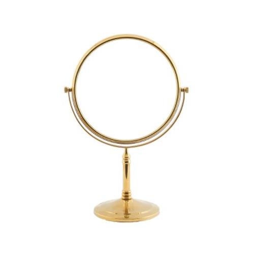 Dolphy Shaving & Makeup Mirror Stainless Steel and Brass Gold 8 Inch, DMMR0019