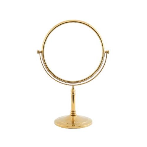 Dolphy Shaving & Makeup Mirror Stainless Steel and Brass Gold 8 Inch, DMMR0019
