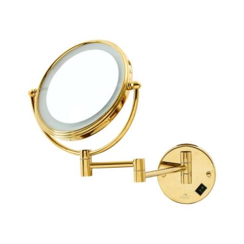 Dolphy LED Magnifying Mirror Stainless Steel and crome Gold 8 Inch, DMMR0012