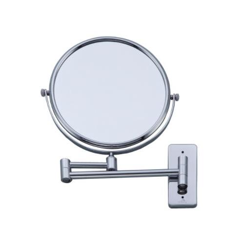 Dolphy Magnifying Mirror stainless steel and brass Silver 8x1x8 Inch, DMMR0002