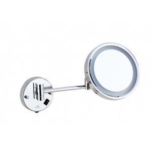 Dolphy One Side 5X Magnifying LED Mirror Stainless Steel and Brass  8 Inch, DMMR0013