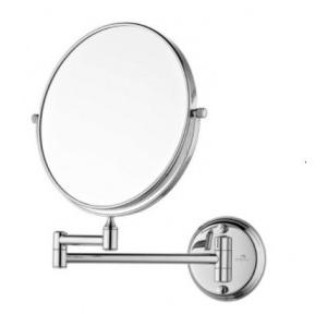 Dolphy Magnifying Makeup & Shaving Mirror Stainless Steel and Brass Silver 8x1x8 Inch, DMMR0001