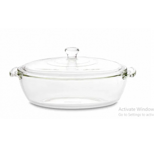 Borosil Transparent Glass Bowl With Glass Lid (Suitable For Micro Wave Oven) 1.6 L