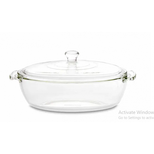 Borosil Transparent Glass Bowl With Glass Lid (Suitable For Micro Wave Oven) 1.6 L