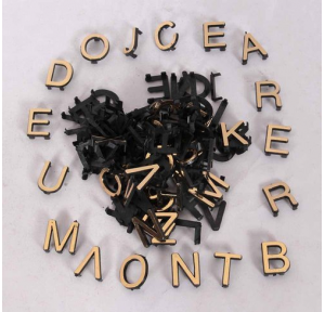 Golden Capital Alphabet 1Inch Set (A-Z) 100 Pcs/Set
