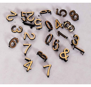 Golden Number 1-1/2 Inch Set (0-9) 100 Pcs/Set