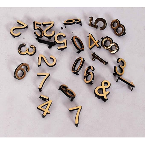 Golden Number 1-1/2 Inch Set (0-9) 100 Pcs/Set