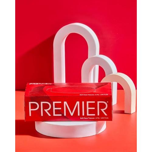 Premier Tissue Box 2 Ply 100 Pulls 20x20 CM