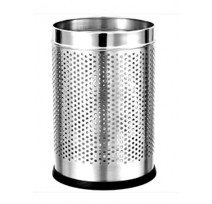 SS202 Dustbin With Hole 10x14Inch