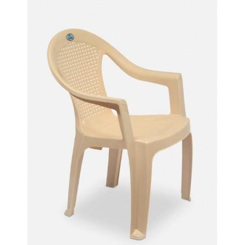 Nilkamal Plastic Chair With Handle Marble Beige CHR 2061