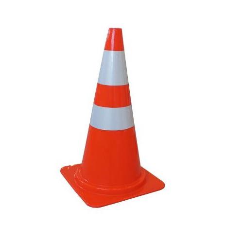 Traffic Cone With Rubber Base and Hookring PVC Orange 750mm