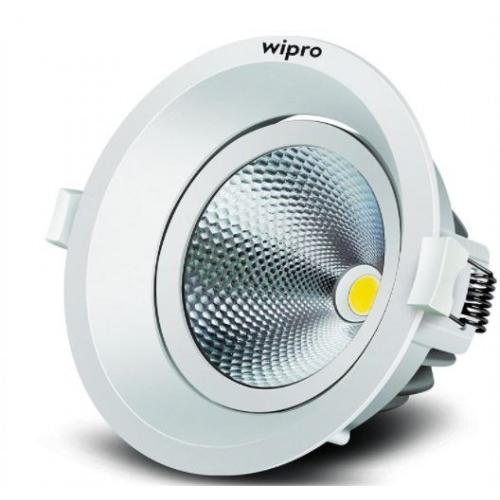 Wipro D330865 Garnet 8-Watt Trimless COB Downlight (Cool Day Light, White, Round)