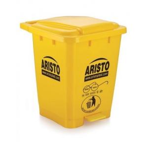 Aristo Pedal Dustbin Yellow Color Plastic 45 Ltr