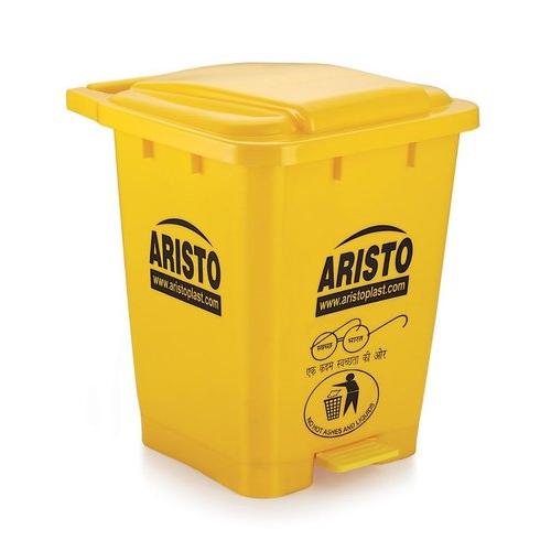 Aristo Pedal Dustbin Yellow Color Plastic 45 Ltr