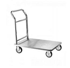 SS Trolley with Supporting Bars and Rubber Wheels with Bolt and Nut (3 *2 Ft), SS 304 Grade, 300 Kg Capacity
