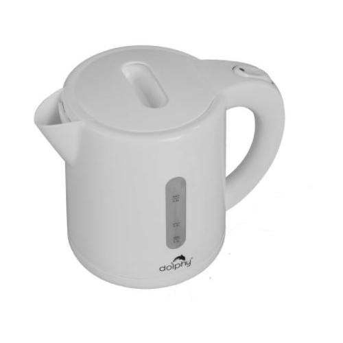 Dolphy Electric Kettle Premium Quality Food Grade Plastic White 1350W 0.8 Ltr, DKTL0019