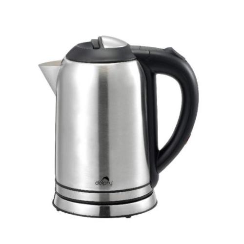 Dolphy Premium Kettle 304 Stainless Steel + ABS Black 1000-1200W 1 Ltr, DKTL0029