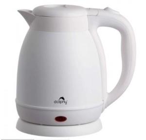 Dolphy Electric Kettle 304 Stainless Steel + ABS White 1200-1400W 1.2 Ltr, DKTL0027
