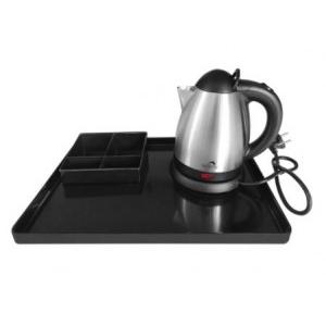Dolphy Electric Kettle with Tray Set DKTL0026 304 Stainless Steel Black 1000-1200W 0.8 Ltr