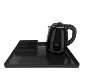 Dolphy Electric Kettle with Tray Set 304 Stainless Steel + Food grade PP Black 1350-1600W 1.2 Ltr, DKTL0025