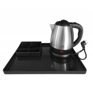 Dolphy Electric Kettle With Tray Set DKTL0024 304 Stainless Steel Black 1350-1600W 1.2 Ltr