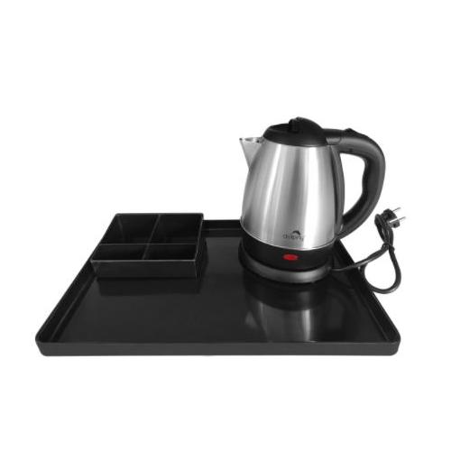 Dolphy Electric Kettle with Tray Set 304 Stainless SteelÃ?  Black 1350-1600W 1.2 Ltr, DKTL0024