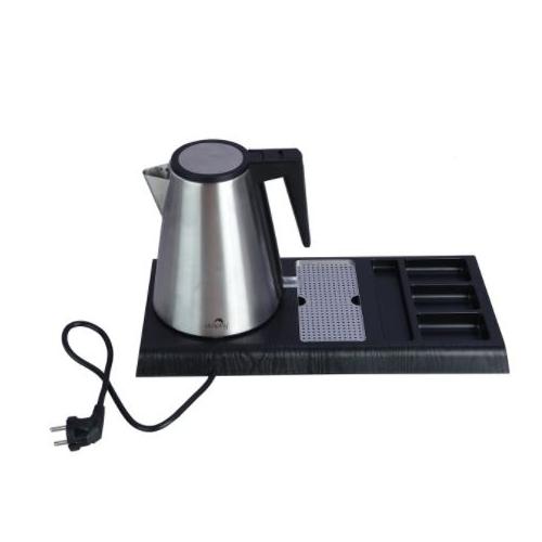 Dolphy Electric Kettle with Tray Set ABS Black 1000W 1.2 Ltr, DKTL0002