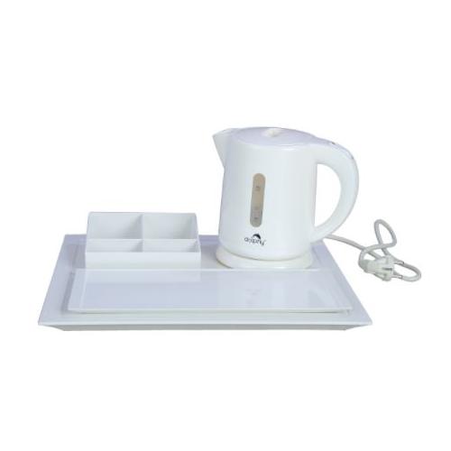Dolphy Electric Kettle DKTL0004 With Tray Set White Dimensions: 13.3L x 13.3W x 16.5H cm