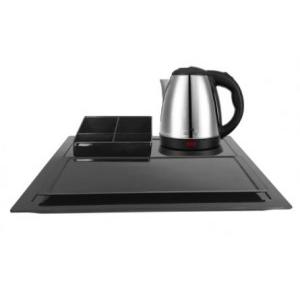 Dolphy Electric Kettle with Tray Set 304 Stainless Steel  Black 1350-1600W 1.2 Ltr, DKTL0023