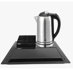 Dolphy Electric Kettle with Tray Set 304 Stainless Steel  Black  1 Ltr, DKTL0033