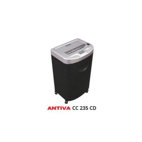 Antiva Paper Shredder Machine CC235CD Departmental Cross Cut Noise Less Shred Capacity 15 -17 Sheets Weight-18Kg Approx, Waste Volume-34Liters,Dimensions 645x390x305 mm, Auto On/Off & Thermal Cut off , it Can Shred CD & Credit Cards Security level-P4