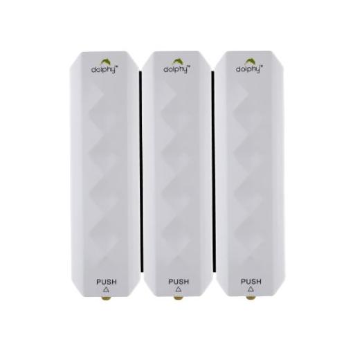 Dolphy Liquid Soap Dispenser Set of 3 ABS 350+350+350 ml, DSDR0008