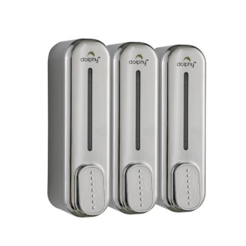 Dolphy Soap Dispenser Set of 3 ABS 350+350+350 ml, DSDR0067