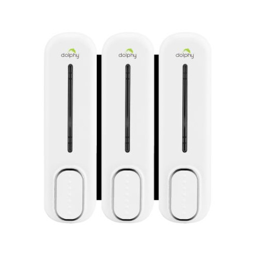 Dolphy Soap Dispenser Set of 3 ABS 350+350+350 ml, DSDR0044