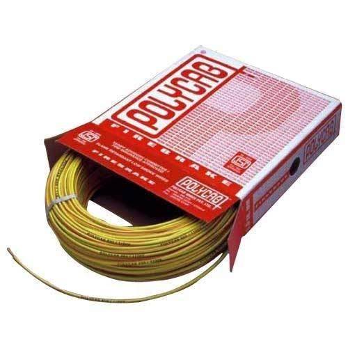 Polycab FR PVC Insulated Flexible Cable 1.5 Sqmm 1 Core Yellow 1 Mtr