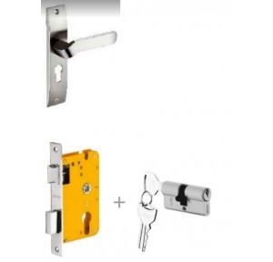 Dorset HL Series 8 inch Lock Set of HL Hale 190mm Handle, Latch body with both side key cylinder 60mm